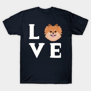 Love Pomeranians - Pom Pom Dog Puppy Face T-Shirt